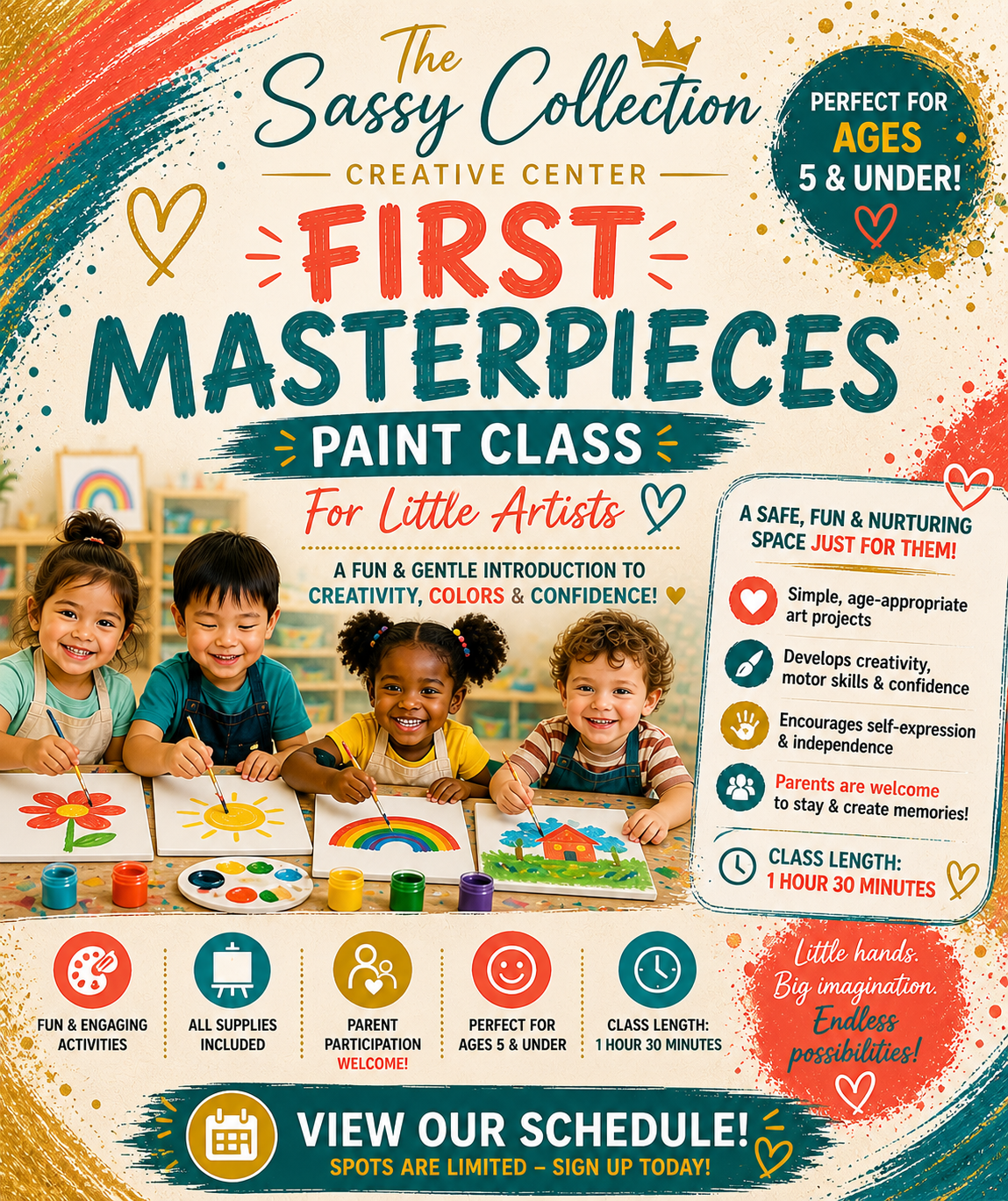 Ages 5 & under Paint Class!